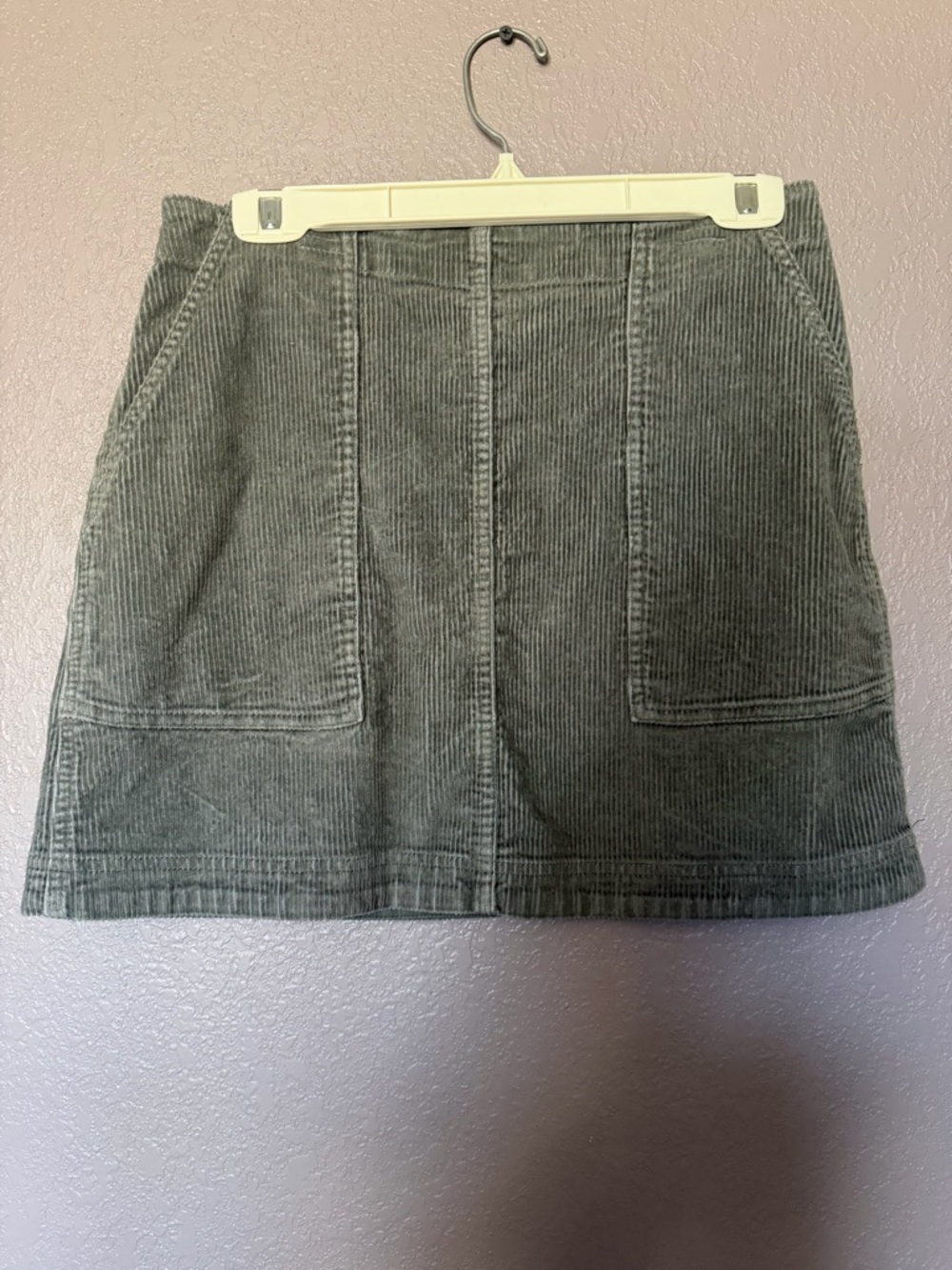 GAP Olive Gray Corduroy Mini Skirt